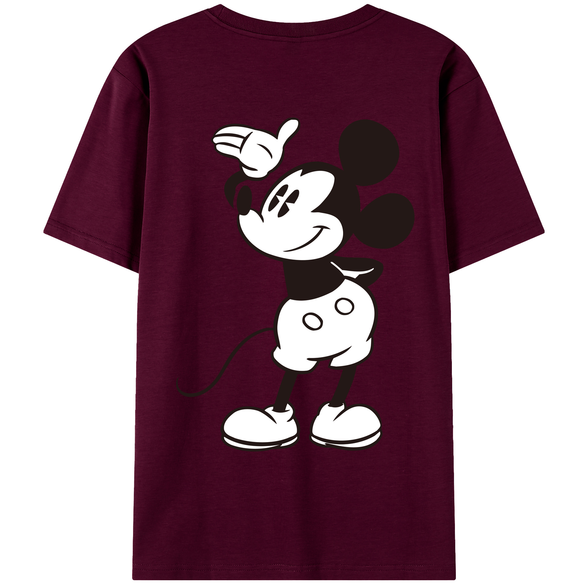 （画像用） ミッキーマウス Mickey Mouse レディース半袖Tシャツ(バックプリント)
